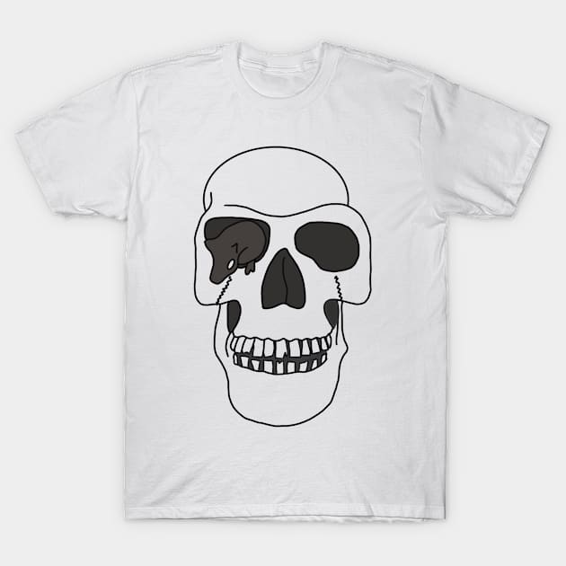 Skull with rat T-Shirt by Gavlart